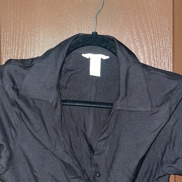 H&M Black Collared Button Down Maxi Dress - Picture 7 of 9